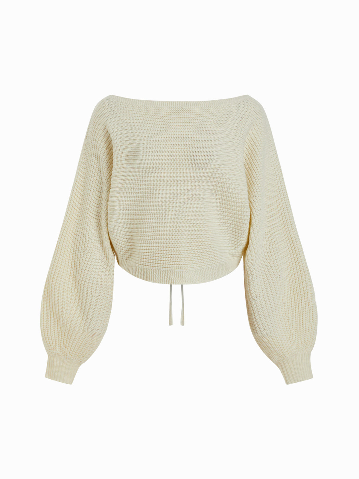 Alva - Cropped Lace-Back Knit - Vanille