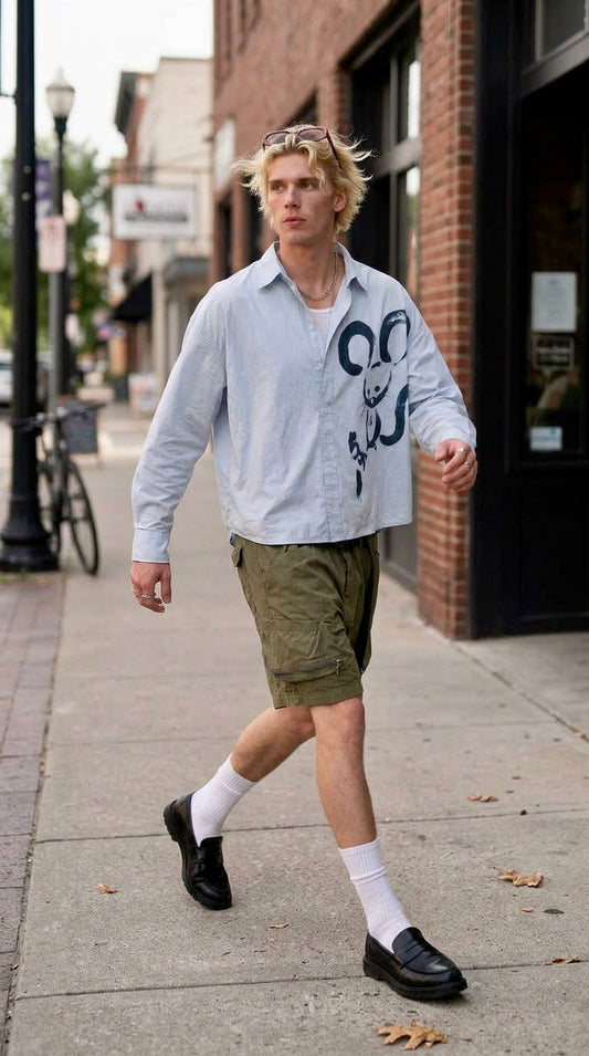 Ilias - Multi-pocket Cargo Shorts - Olive Khaki