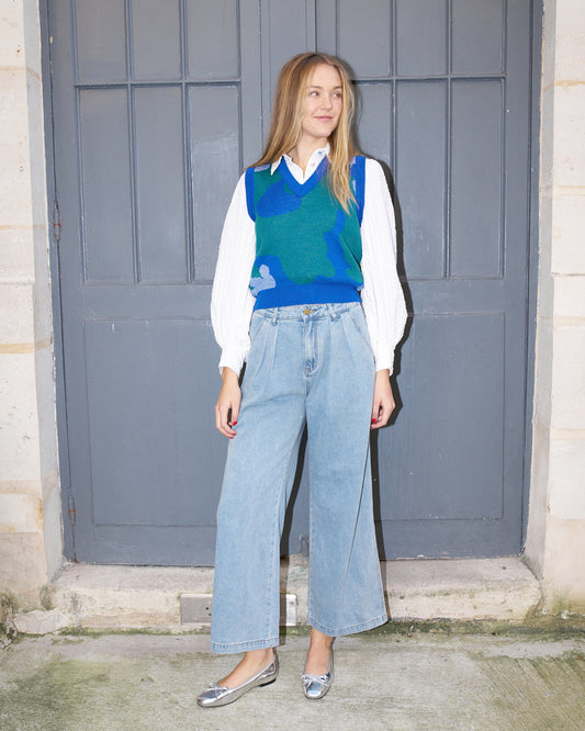 Sandie - Jacquard Knit Vest