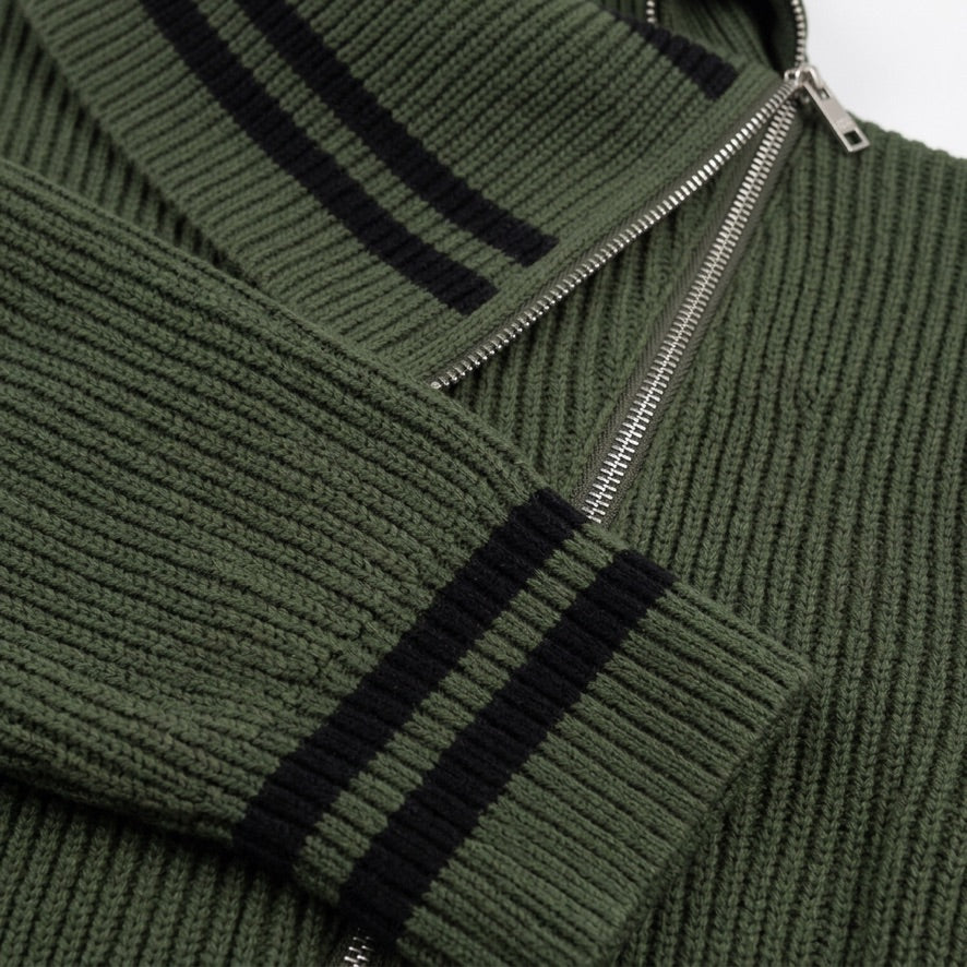 Eddy - High-Neck Diagonal Zip-up Turtleneck Cardigan - Man