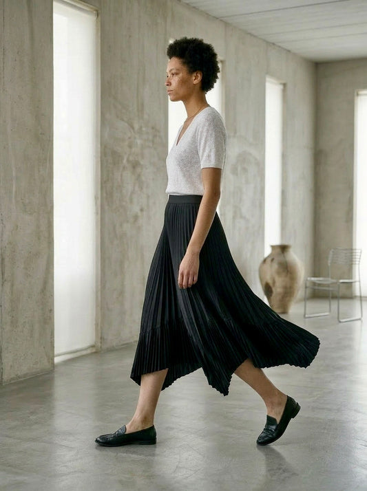 Ygritte - Pleated Irregular Hem Skirt