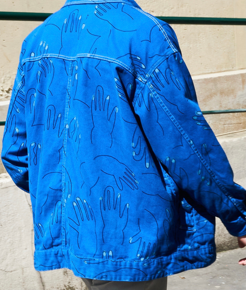 Amari-Oversize Printed Work Jacket