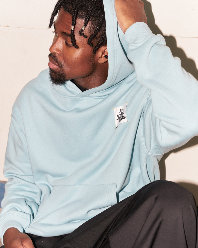 Nasty Cat-Oversize Fit Luxury Hoody-Pastel Blue