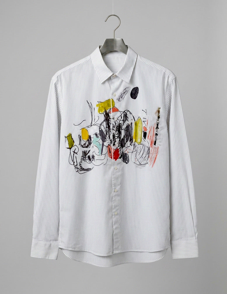 Laurence - Cotton Poplin Art Print Shirt