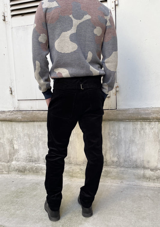 Dean- Corduroy Work Wear Pants-Black