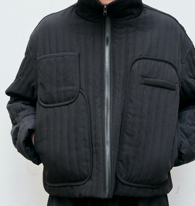 Zephyr - High Neck Warm Quilted Jacket - M