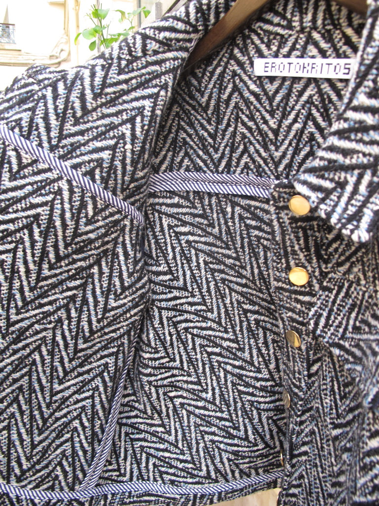 Mira-Cropped Tweed Wool Jacket