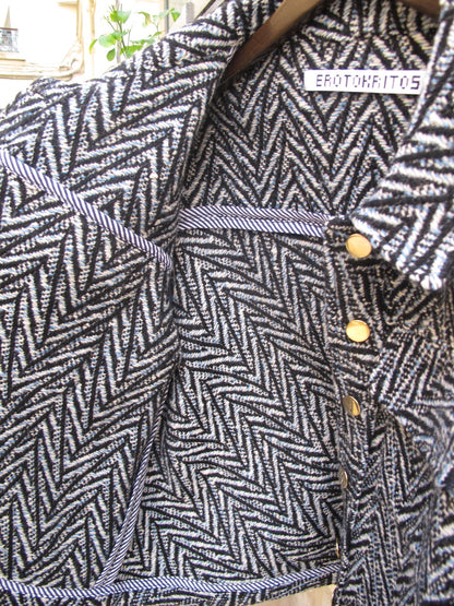 Mira-Cropped Tweed Wool Jacket