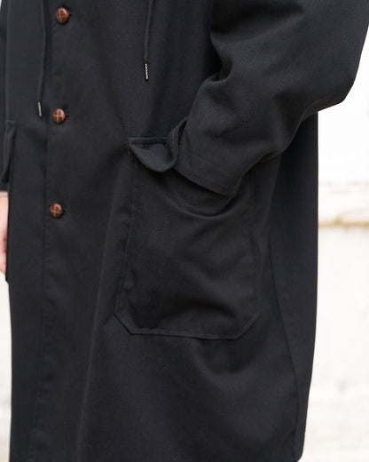 Josh - Oversized Tailored High Collar Hooded Trench Coat