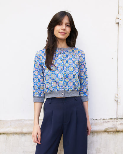 Daenerys-Wide Leg Pleated Pants - Navy