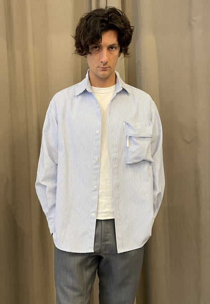 Tyrion - Boxy 3D Pocket Stripe Over-Shirt