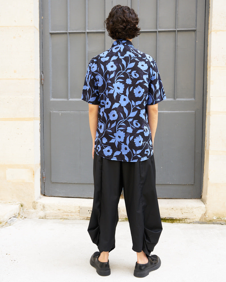Aristotelis-Floral Cotton Voile Shirt