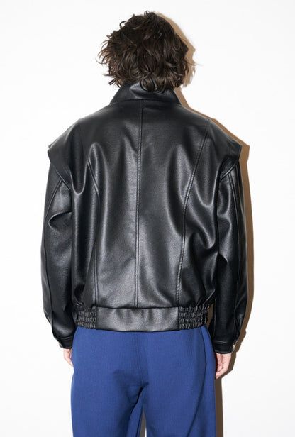 Robb - The Soufflé Vegan Leather Jacket - Black