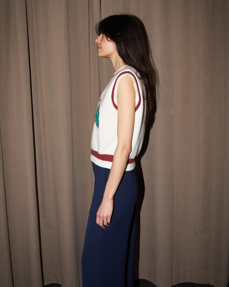 Elijah - Soft Knit Vest with Cherries