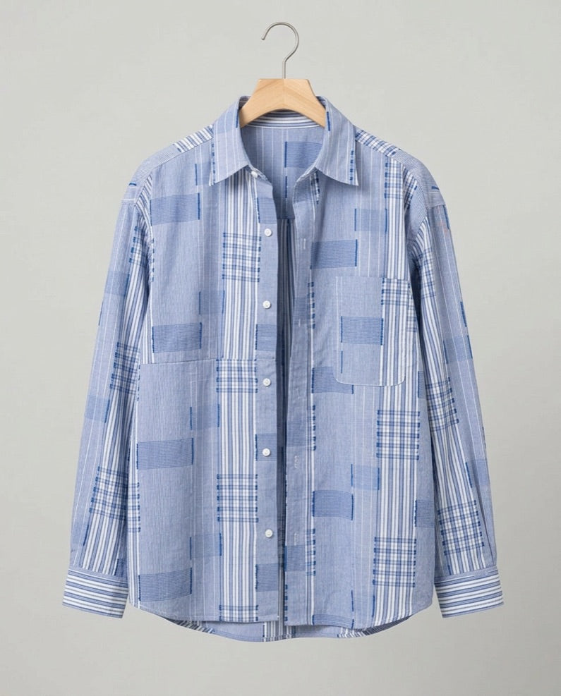 Mathew - Patchwork Gingham Overshirt - Woman