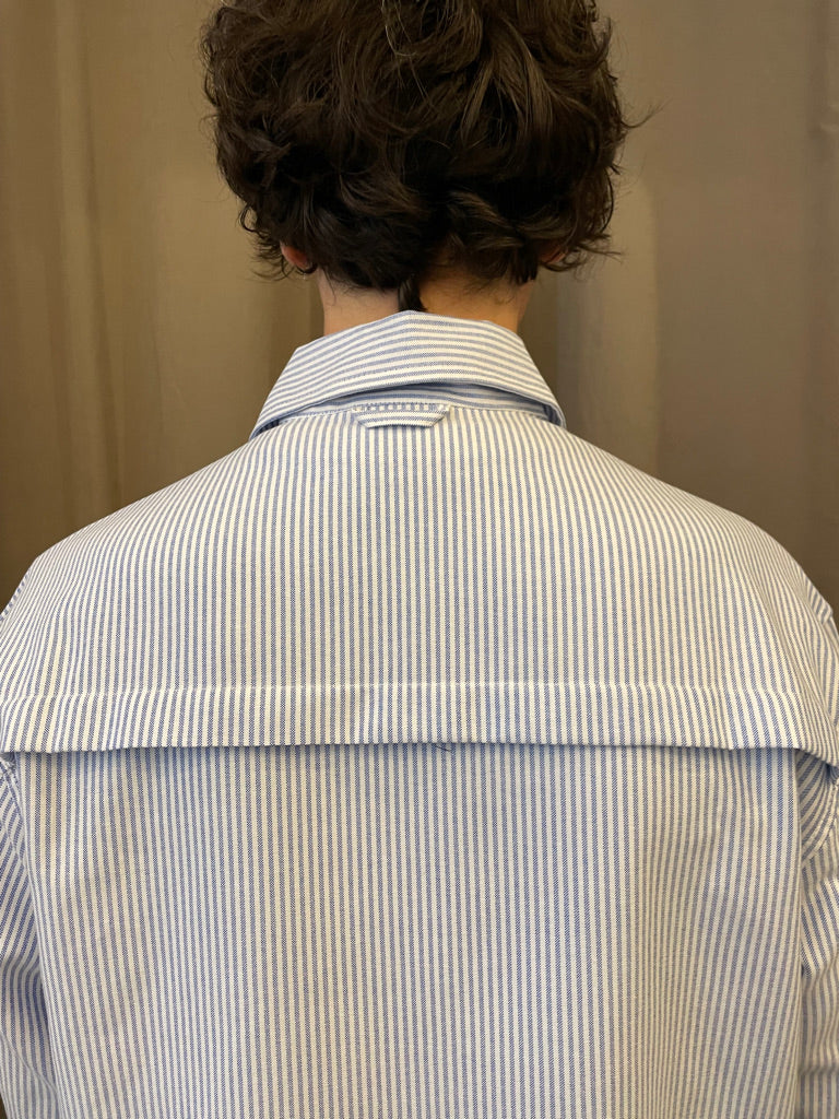 Tyrion - Boxy 3D Pocket Stripe Over-Shirt