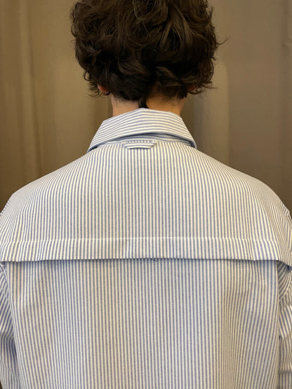 Tyrion - Boxy 3D Pocket Stripe Over-Shirt