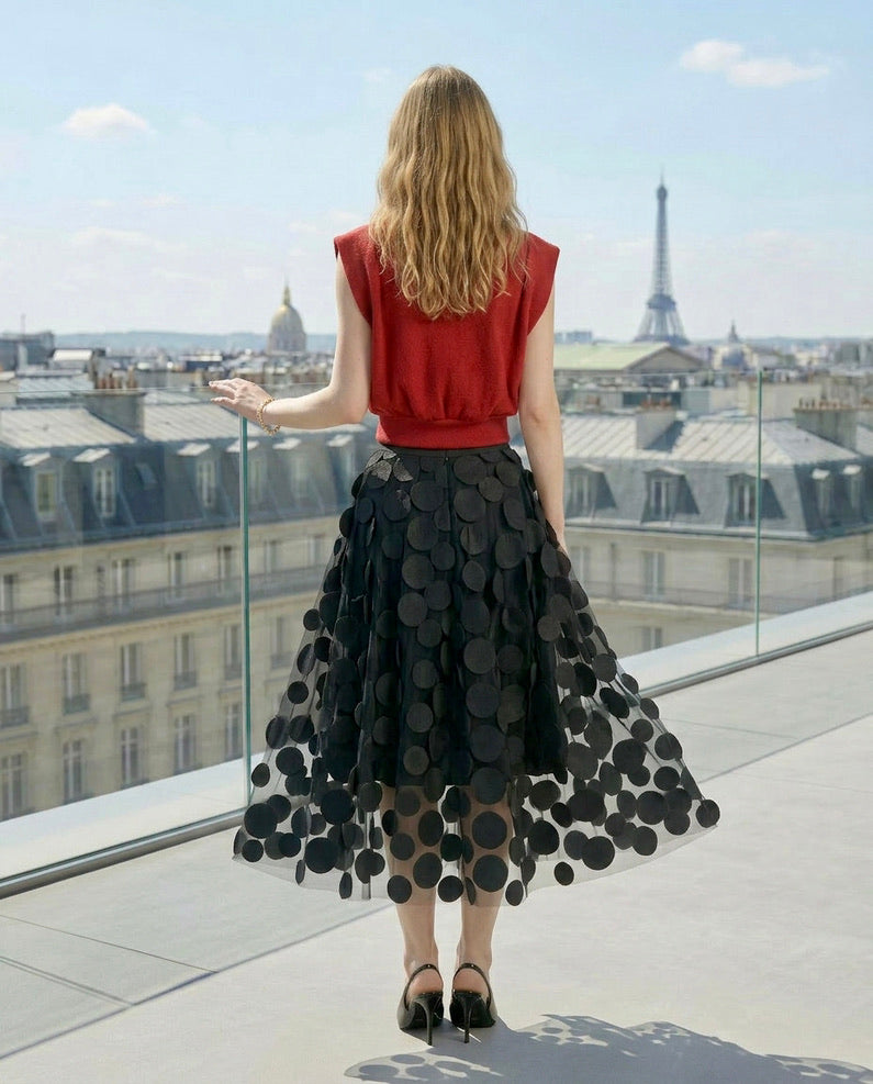 Frea - Tull Silk Paillette Skirt
