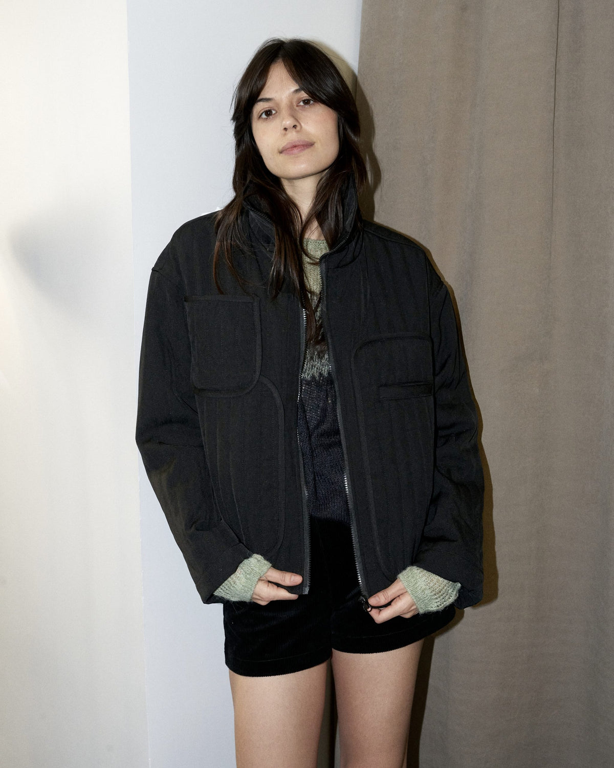 Zephyr - High Neck Warm Quilted Jacket - W