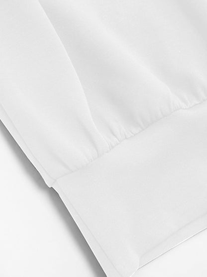 Trish - Structured Shoulder Pad Top - White
