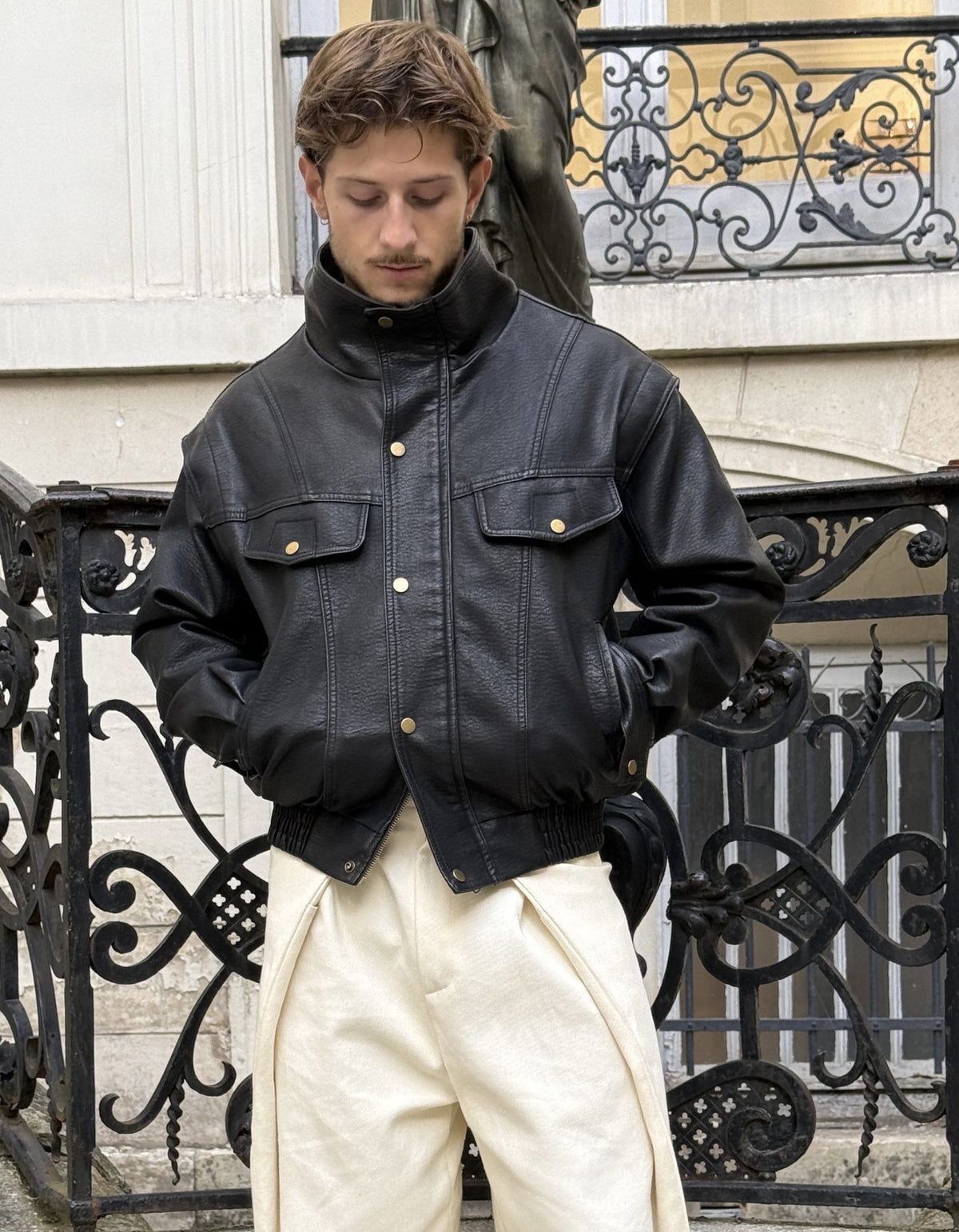 Robb - The Soufflé Vegan Leather Jacket - Black