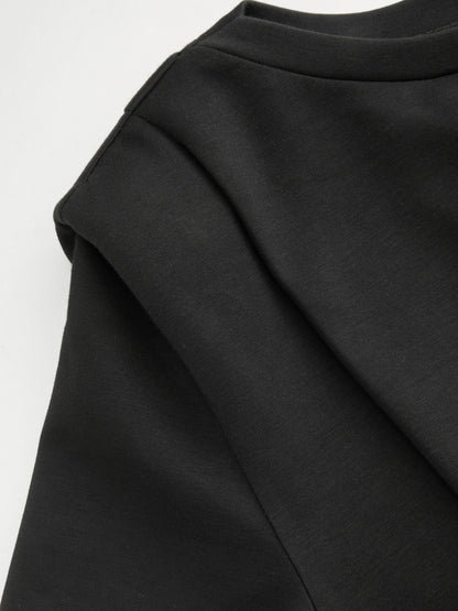 Peyo - Structured Soufflé Sleeve T-Shirt - Black