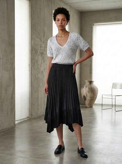 Ygritte - Pleated Irregular Hem Skirt