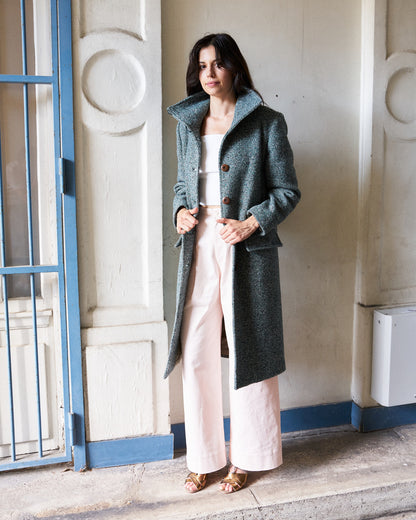Daenerys-Wide Leg Twill Pants-Pastel Pink