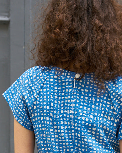 Rebecca-Seersucker Print Dress