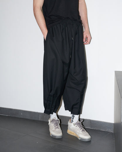 NCB - Deconstructed Knife Pleat Raw Hem Pants