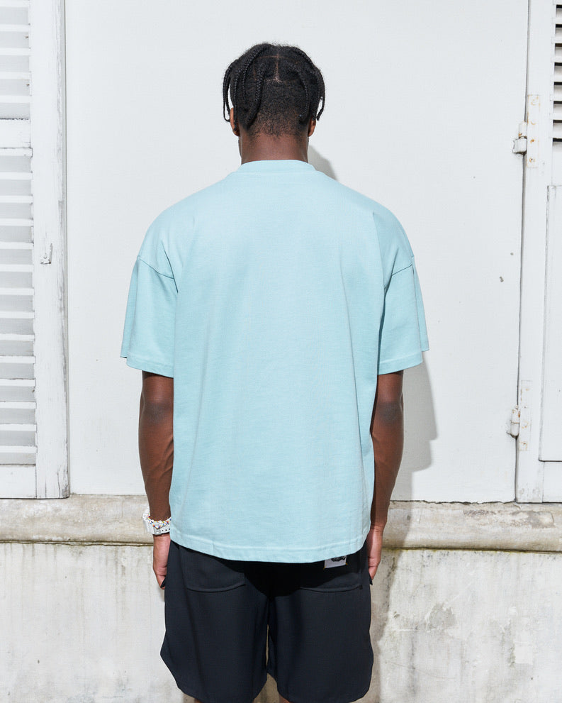 Nasty Cat-Oversize Fit Luxury T Shirt-Pastel Blue