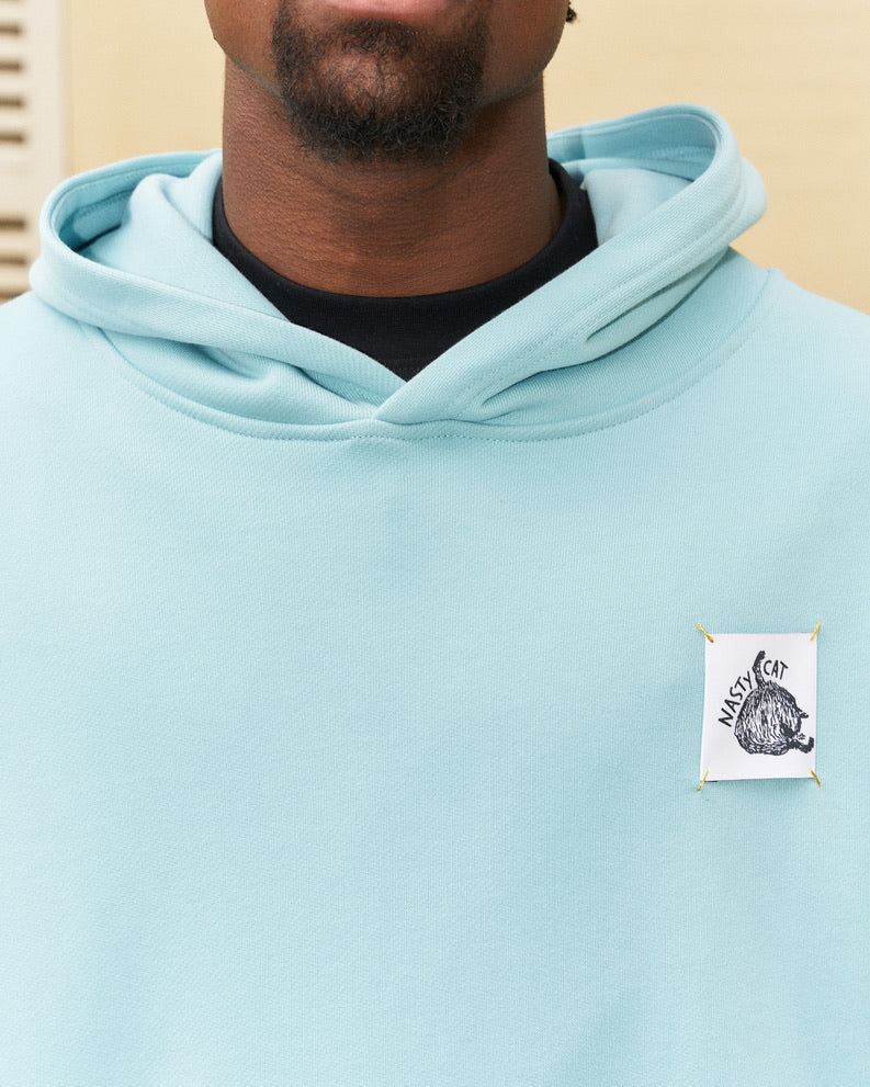 Nasty Cat-Oversize Fit Luxury Hoody-Pastel Blue