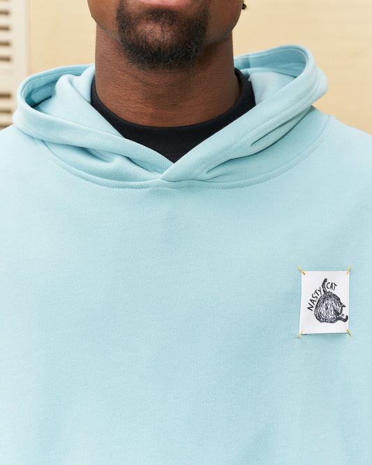 Nasty Cat-Oversize Fit Luxury Hoody-Pastel Blue