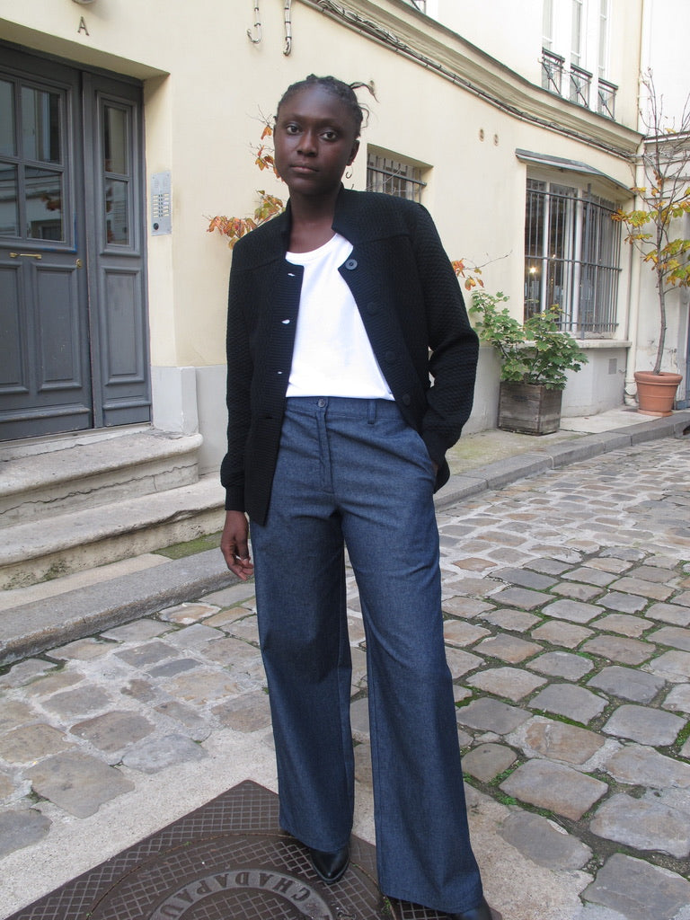 Fira - Sailor Leg Chambray Pants