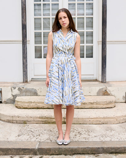 Reyna - Circle Wrap Dress - Abstract Jacquard