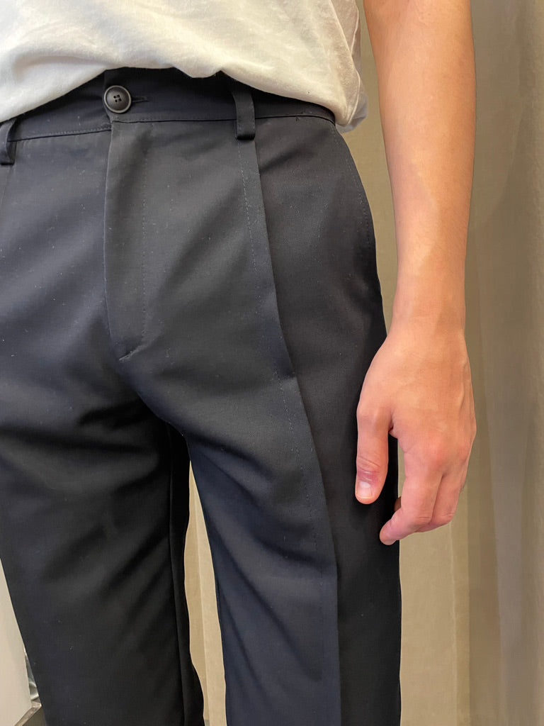 Damien-Tailored Pants With Middle Pleat-Wool