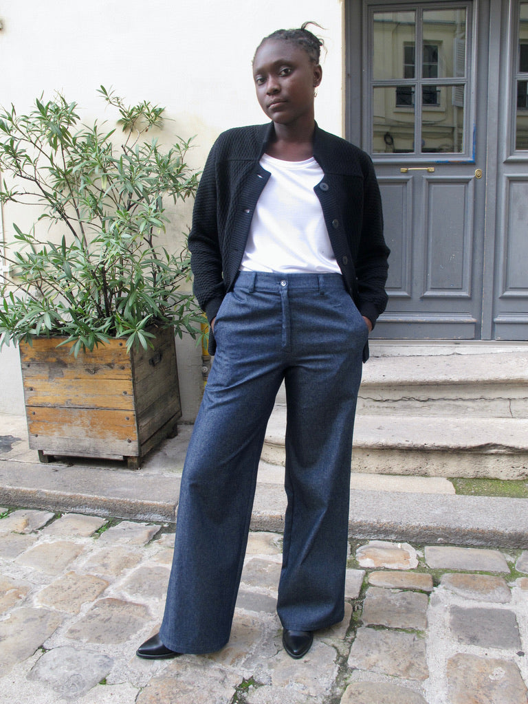 Fira - Sailor Leg Chambray Pants