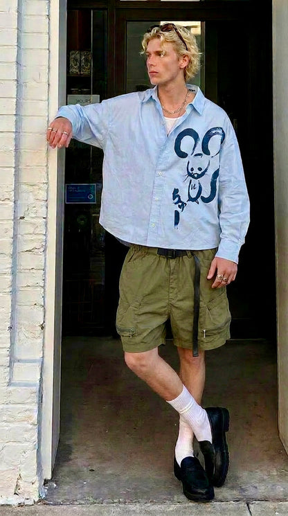 Ilias - Multi-pocket Cargo Shorts - Olive Khaki