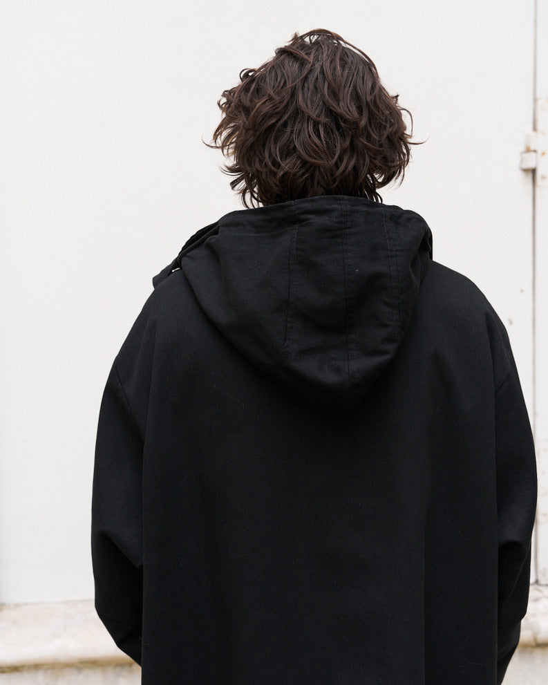 Josh - Oversized Tailored High Collar Hooded Trench Coat