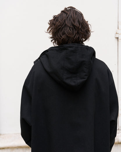 Josh - Oversized Tailored High Collar Hooded Trench Coat