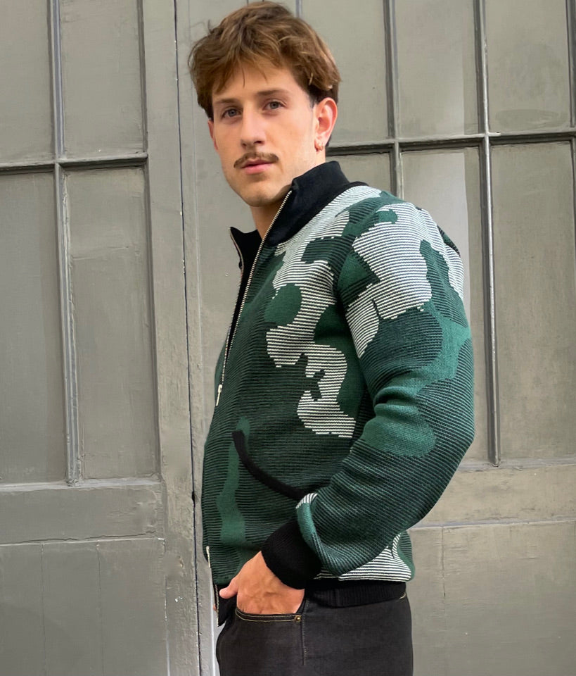 Din - Knitted Jacquard Jacket