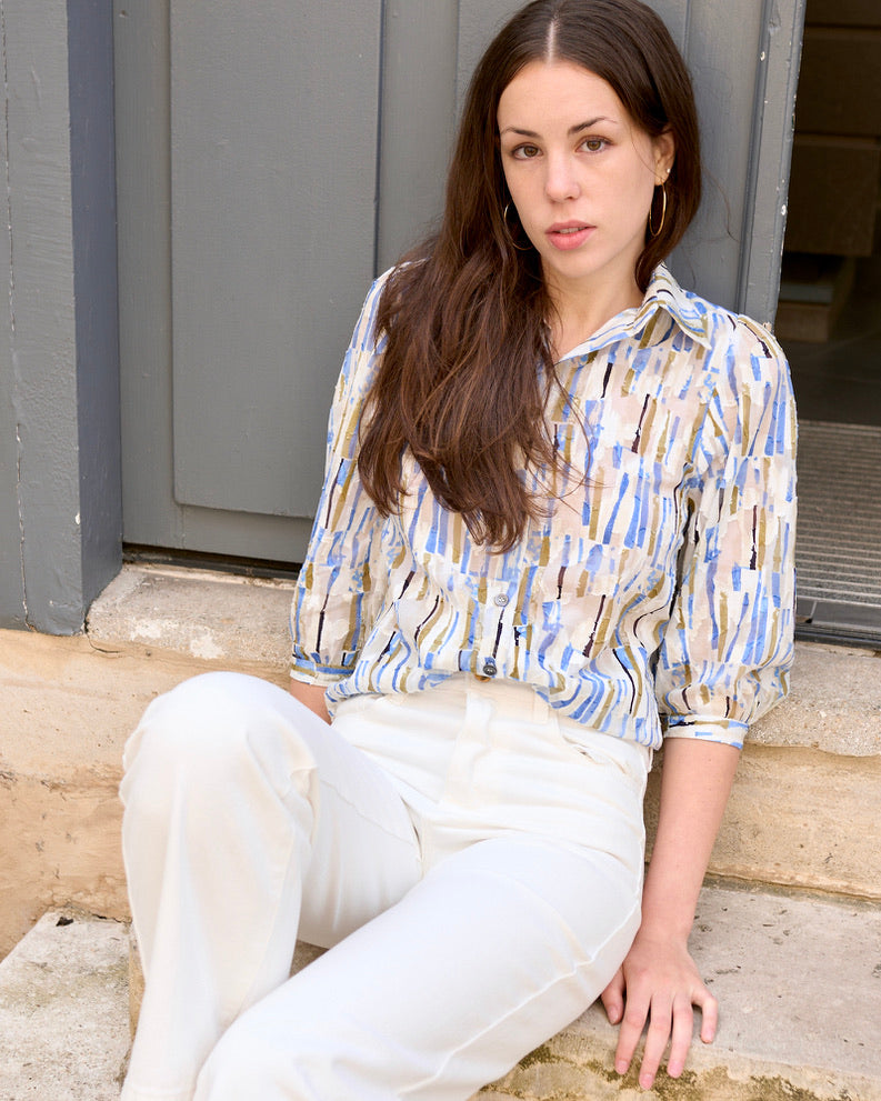 Trixie - Shirt With Puffy Sleeves - Cut Print