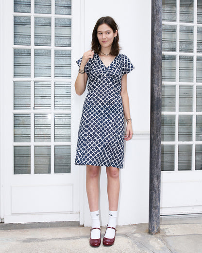Rebecca - Seersucker Print Dress