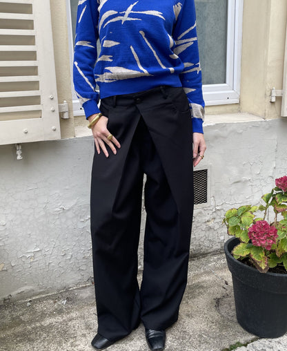 Zane - Front-Fold Pleat Trousers