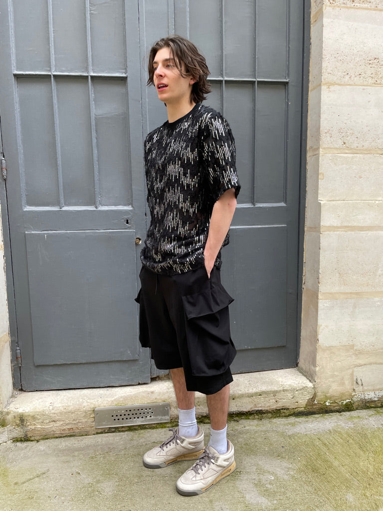 Roger - Oversized Faux Pockets Cargo Shorts