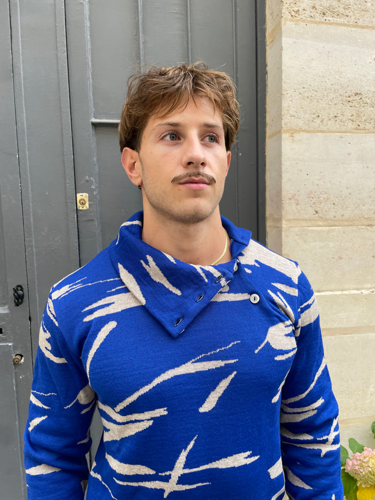Dwayne - Paintbrush Jacquard Turtleneck