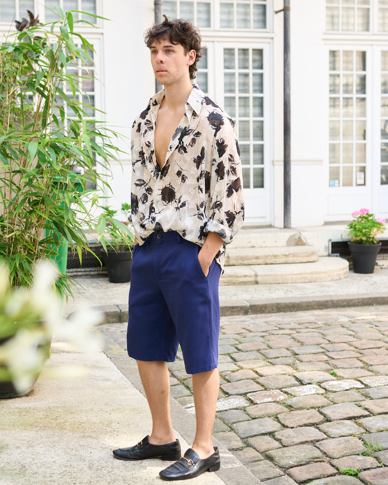 Bradley - Tailored  Bermuda Shorts - Work Blue