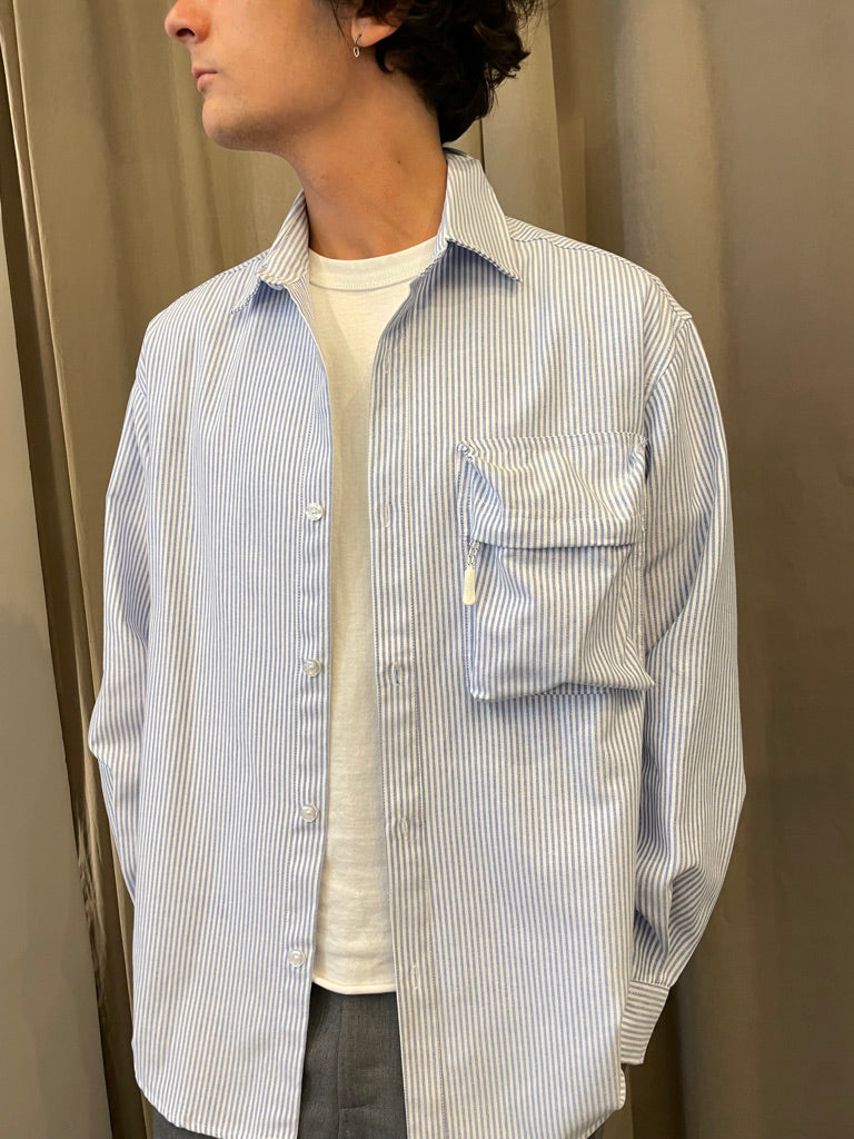 Tyrion - Boxy 3D Pocket Stripe Over-Shirt