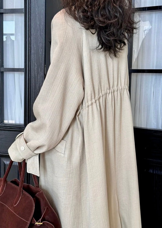 Imelda - Linen Draped Trench Coat