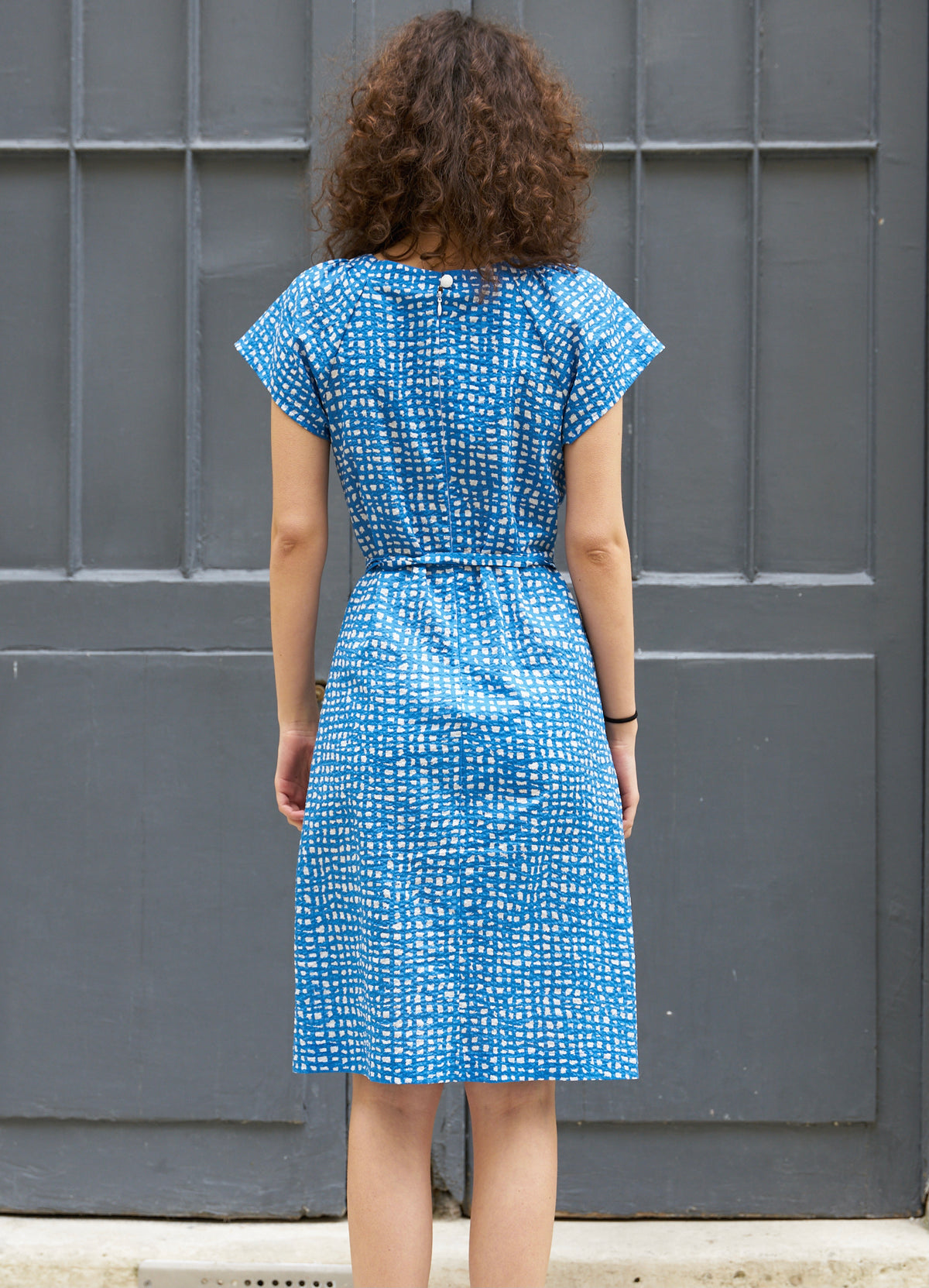 Rebecca-Seersucker Print Dress